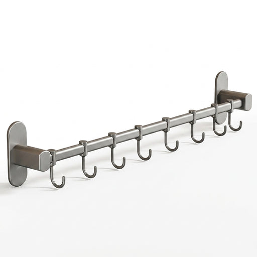 Wall-Mounted Kitchen Hook Rack for Pot Lids and Utensils