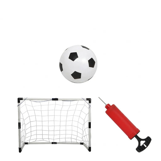 Foldable Children's Football Goal with Pump & Ball – Portable Soccer Set