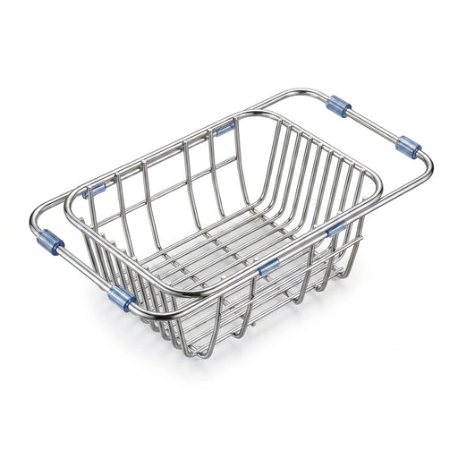 Telescopic Stainless Steel Sink Drainer Basket – Dish Rack Organiser