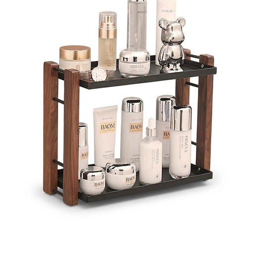 Wooden Countertop Organiser – Cosmetic & Coffee Station Shelf for Vanity