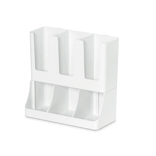 Wall-mounted Coffee Bar Organiser — Cup & Condiment Storage, White or Black
