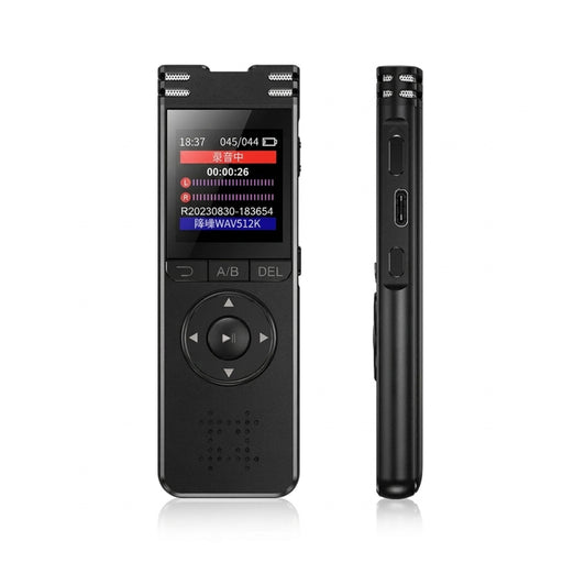 Pen Voice Recorder — 1.44in Colour Screen, Dual Mic, 500mAh, Up to 128GB
