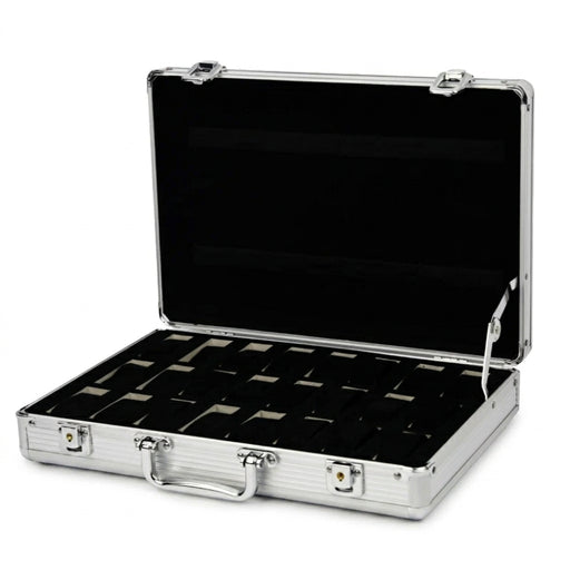 Aluminium-Frame Watch Storage Box — 6 / 12 / 24 Slot Display Case