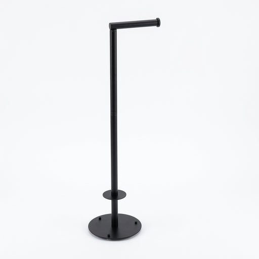 Foldable Floor-Standing Toilet Roll Holder with Reinforced Base, Standalone Dispenser