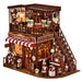 Cute Cake Shop 3D Wooden Book Nook Kit — DIY Miniature Bookshelf Dollhouse Bookend