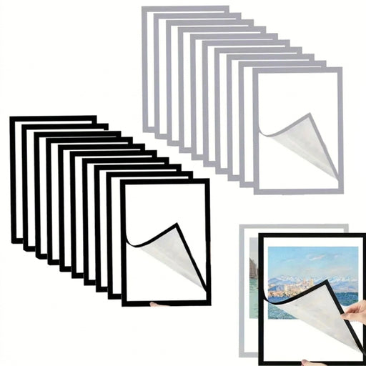 Set of 5 Magnetic Self‑Adhesive Photo Frames – A4/A5/A6, PVC with Plexiglass