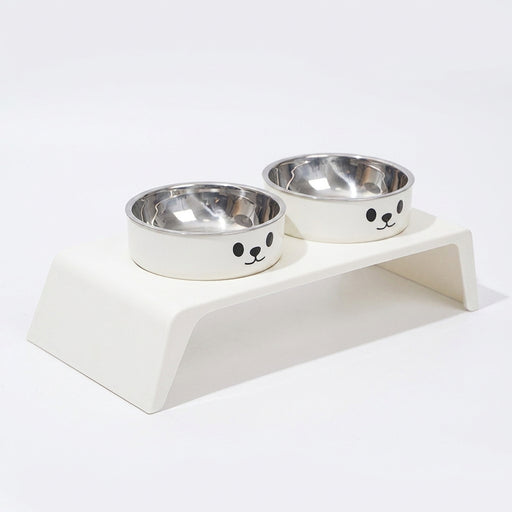 Elevated Pet Feeder with Double Stainless Steel Bowls – Cats & Dogs (Small–Large)