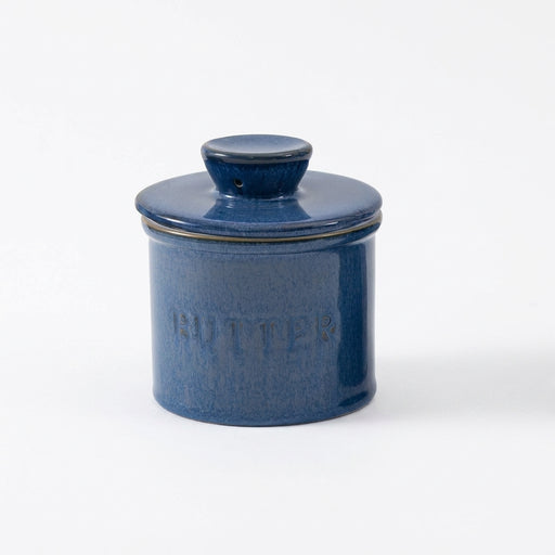 Ceramic Yellow Butter Dish with Lid — Kiln‑Turned Round Countertop Storage