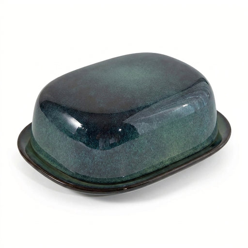 Retro Kiln-Change Porcelain Butter Dish with Lid — Countertop Butter Keeper