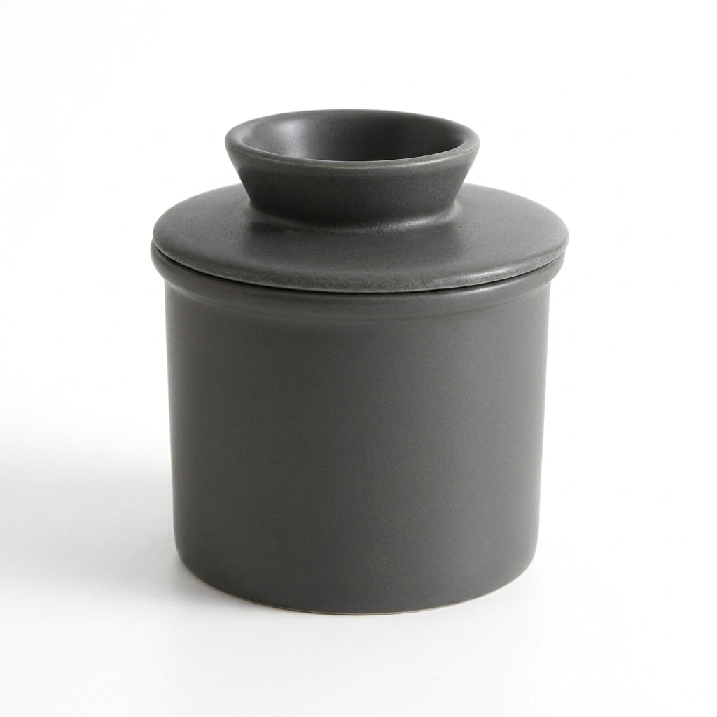 Ceramic Butter Cup with Lid — 350ml Sealed Butter Storage, Blue/Pink/White/Grey