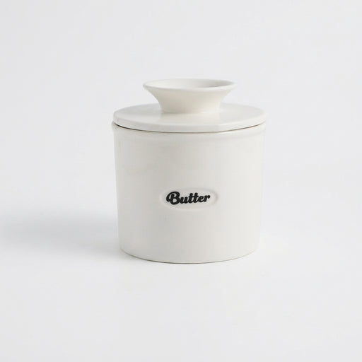 Ceramic Butter Jar with Lid & Cup — Western-Style Butter and Cheese Storage