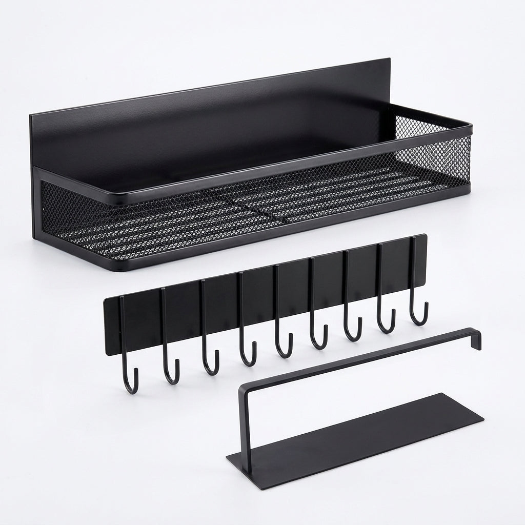 Metal Magnetic Spice Shelf — Fridge & Oven Organiser, DIY Kitchen Rack