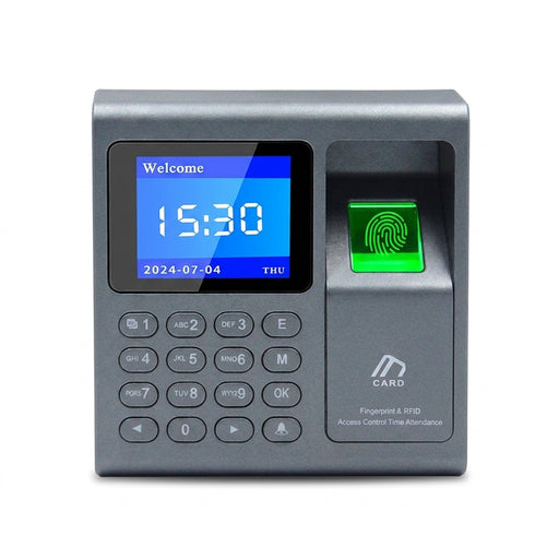 Fingerprint & RFID Access Control Time Recorder — 1000 Users, USB Attendance