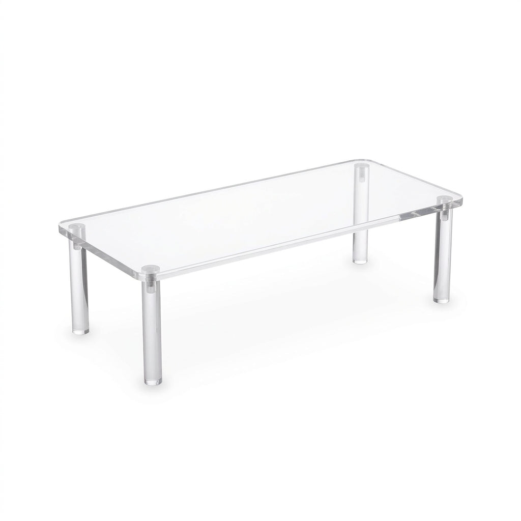 Transparent Acrylic Display Stand — 1–4 Tier Trapezoid Rack for Cupcakes, Perfume & Dolls