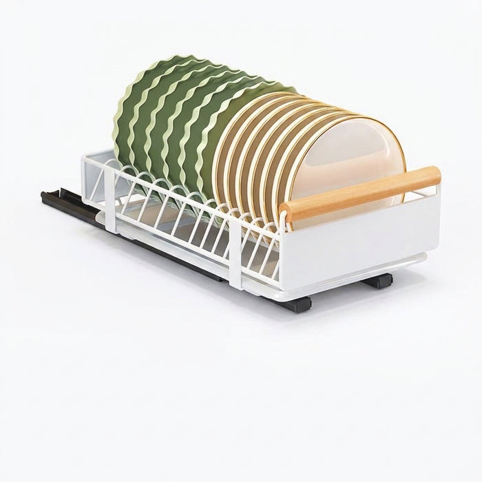 Space-Saving Pull-Out Kitchen Organiser — Plate, Bowl & Spice Rack