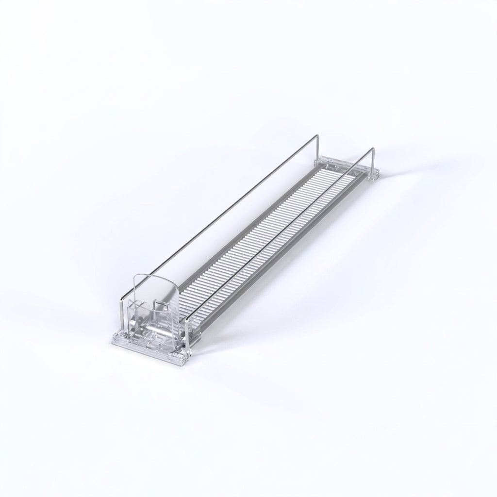 Automatic Soda Can Dispenser — Transparent Slide-Rail Fridge Rack