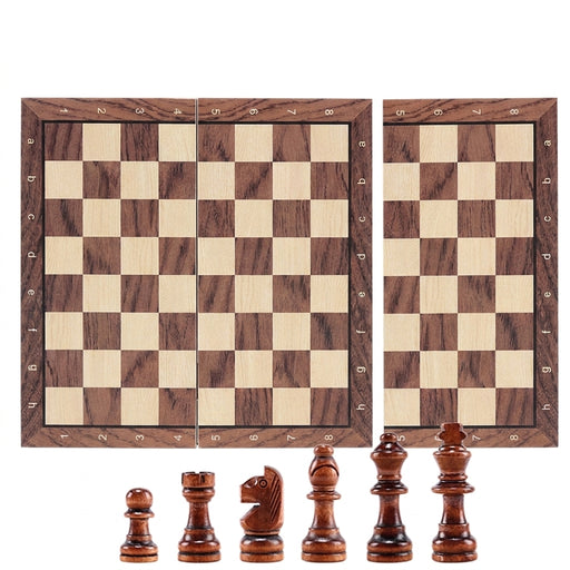 Magnetic Foldable Solid Wood Chess Set — Portable & Educational, Ages 14+
