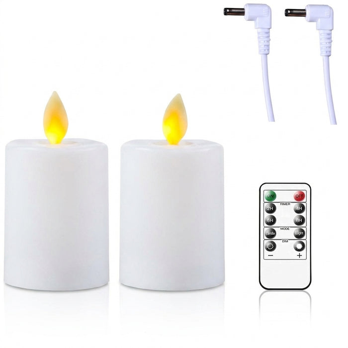 Rechargeable Moving Flame Tealight Candles - Remote & USB (1/2/3/4 pcs)