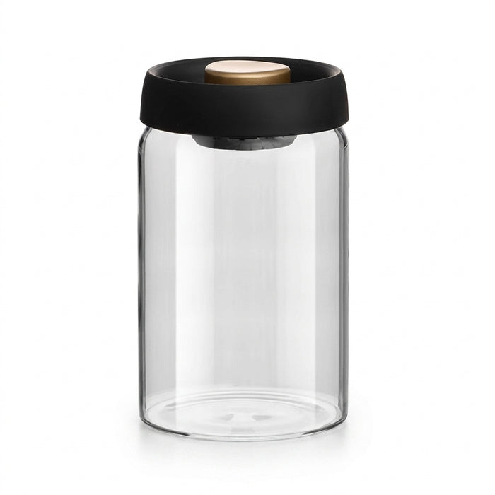 Vacuum-Sealed Glass Coffee Storage Jar — Airtight, Moisture-Proof