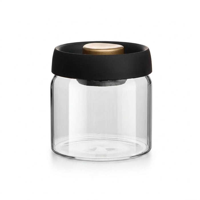 Vacuum-Sealed Glass Coffee Storage Jar — Airtight, Moisture-Proof