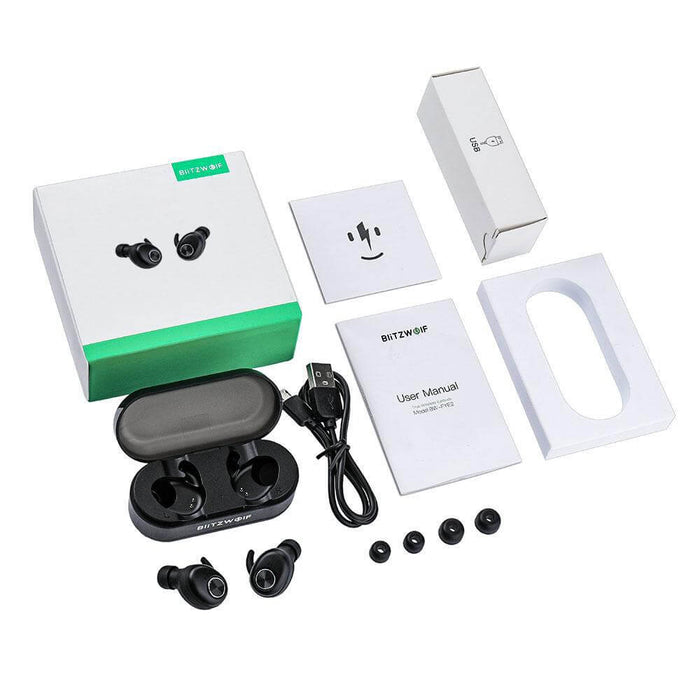 Blitzwolf® F Series True Wireless Earbuds (Bluetooth 5.0 + Charging Case)
